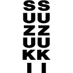2 stickers Suzuki Fourche pour personnalisation de moto.