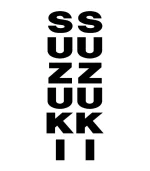 2 stickers Suzuki Fourche pour personnalisation de moto.