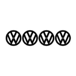 Lot de 4 stickers logo Volkswagen