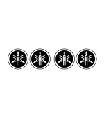 4 stickers logo Yamaha pour personnalisation de moto