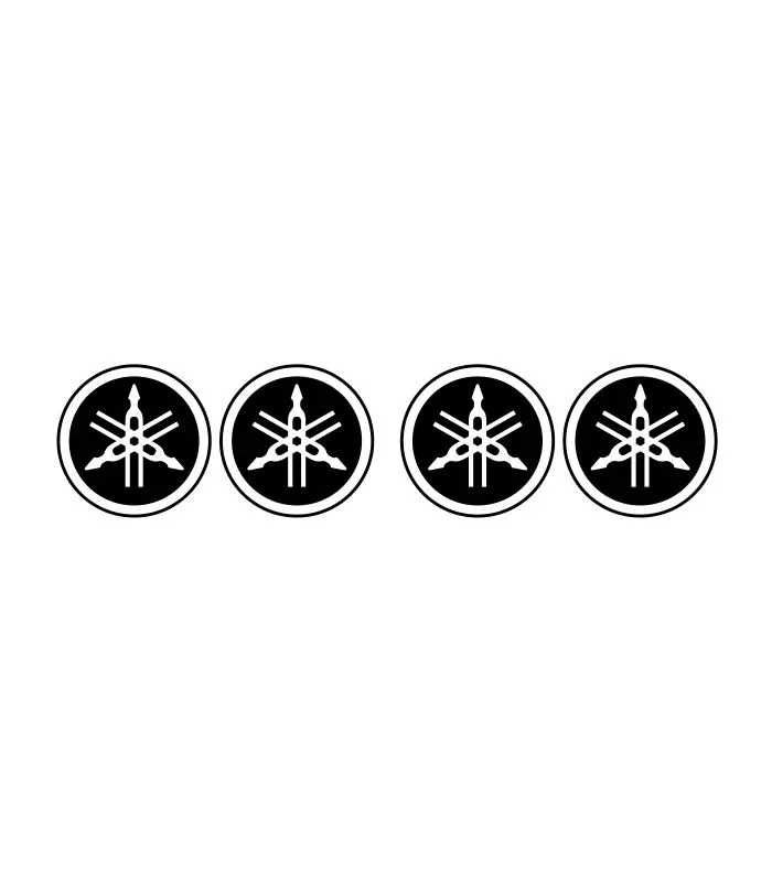 4 stickers logo Yamaha pour personnalisation de moto