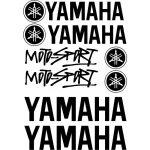 Kit de 10 Stickers Yamaha Moto-Sport pour personnalisation de moto