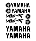 Kit de 10 Stickers Yamaha Moto-Sport pour personnalisation de moto