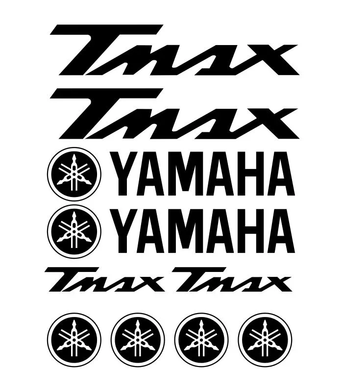 Kit de 10 Stickers Yamaha Tmax pour personnalisation de scooter