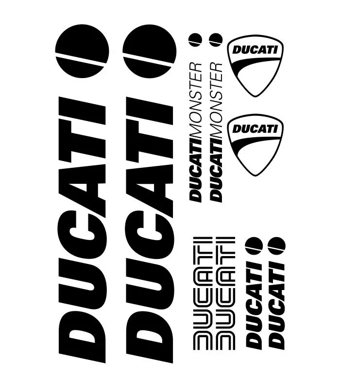 Autocollants Monster Ducati pour personnalisation de moto