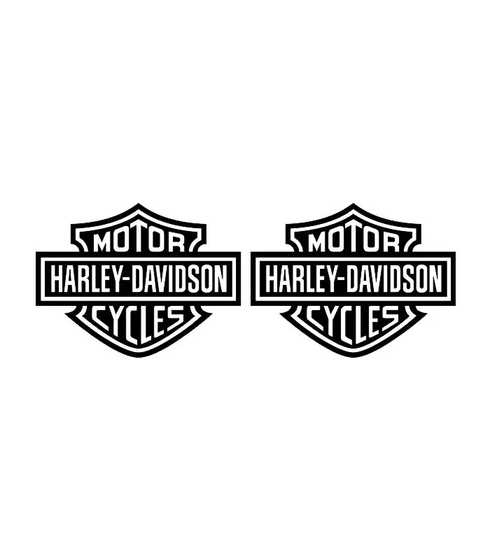 2 Stickers Harley-Davidson Cycles Noir Lot de 2 stickers Harley-Davidson Cycles pour personnalisation de moto