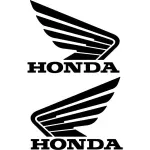 2 stickers logo Honda pour personnalisation de moto