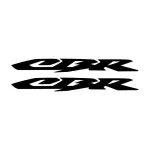 2 stickers Honda CBR présentés pour un projet de décoration moto