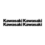 Lot de 4 stickers Kawasaki pour personnalisation de moto