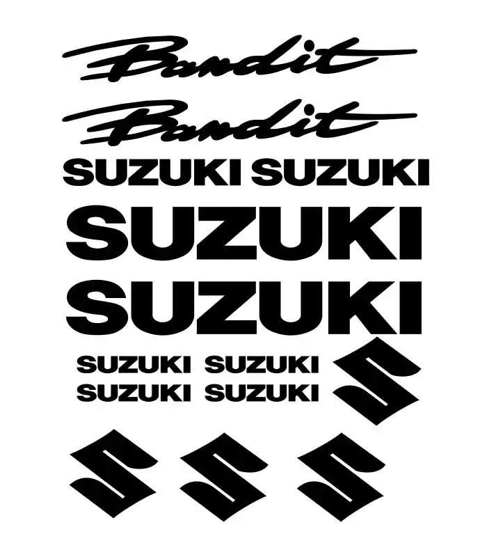 Kit de 14 stickers Suzuki Bandit pour personnalisation de moto