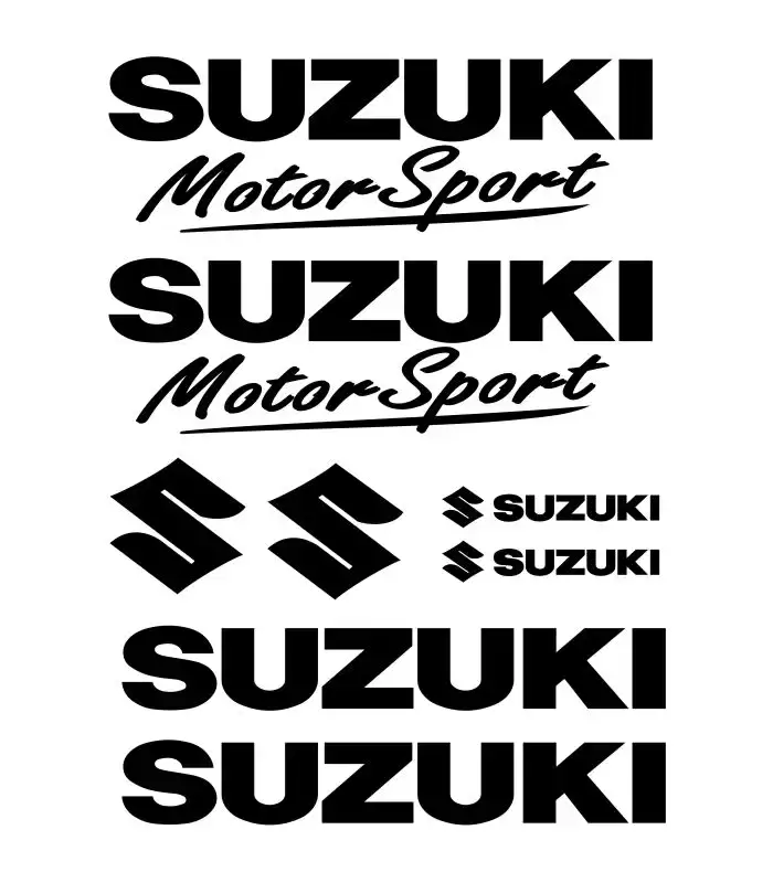 Kit de 8 stickers Suzuki pour personnalisation de moto