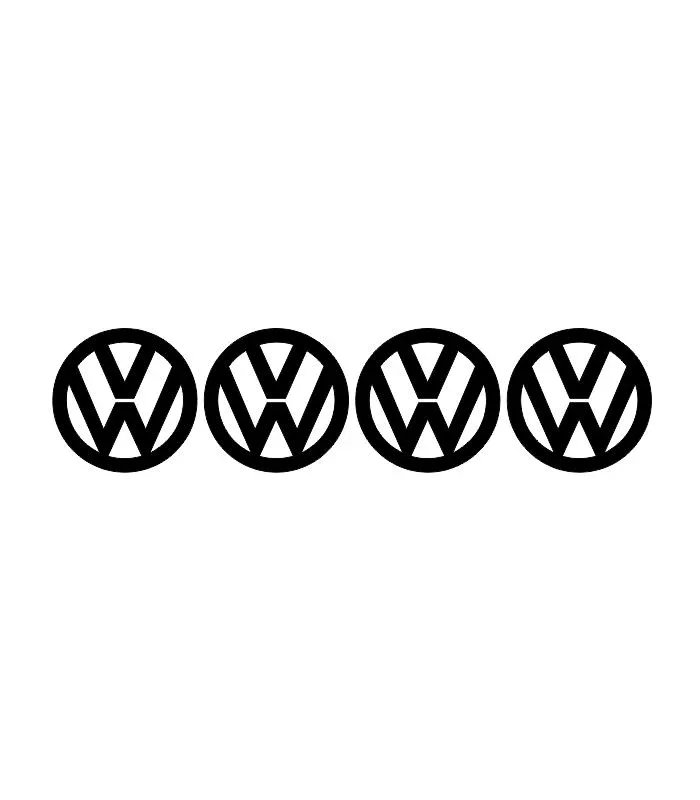 Lot de 4 stickers logo Volkswagen