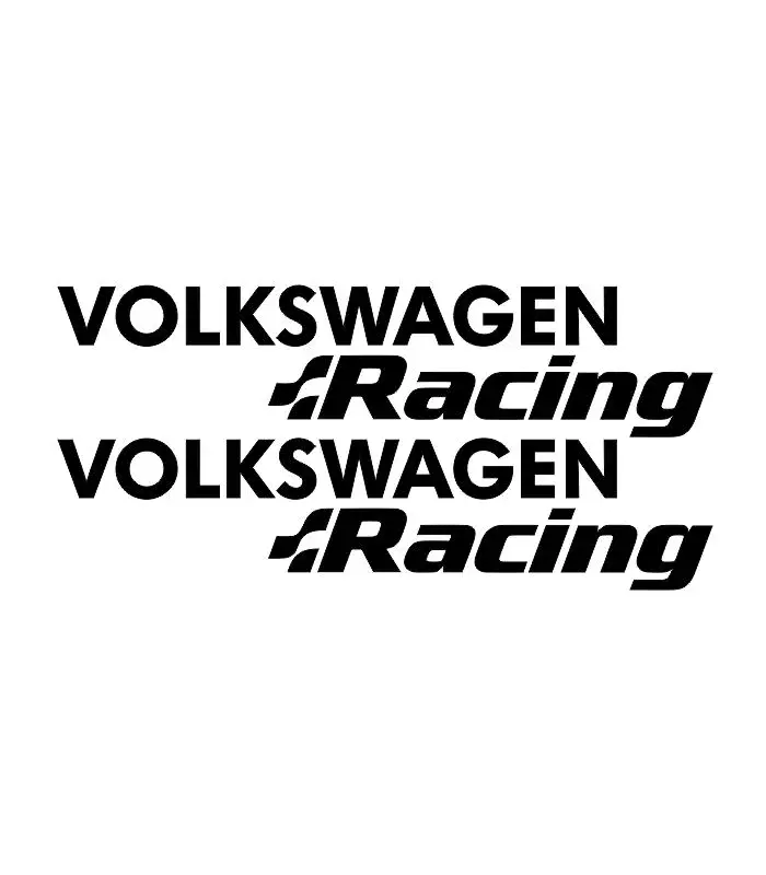 2 stickers Volkswagen Racing pour personnalisation automobile