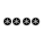 4 stickers logo Yamaha pour personnalisation de moto
