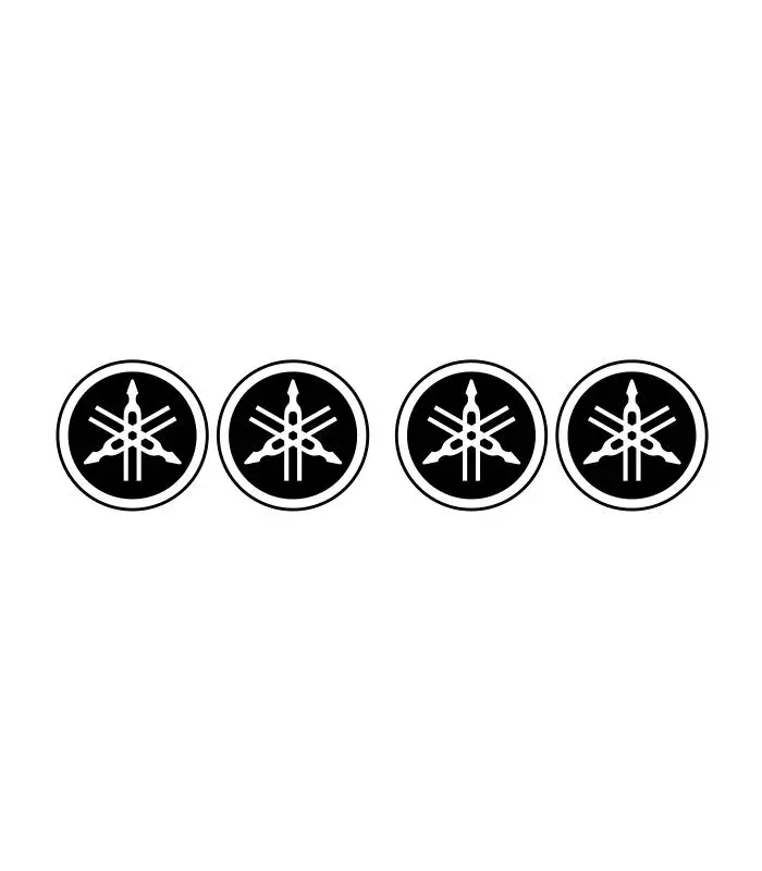 4 stickers logo Yamaha pour personnalisation de moto